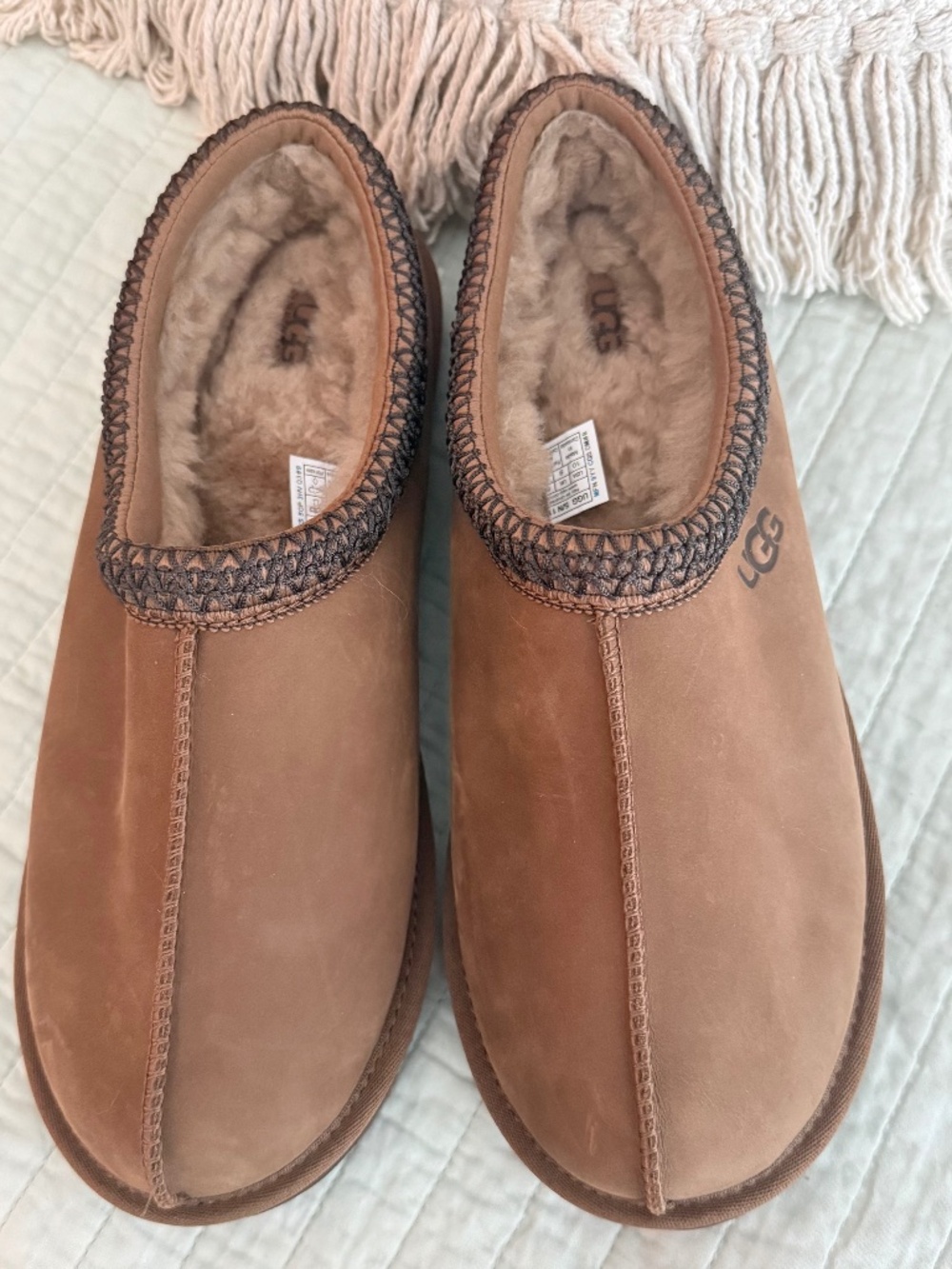 NWT UGG Tasman II Nubuck Slipper Dark Chestnut Men's Size 10